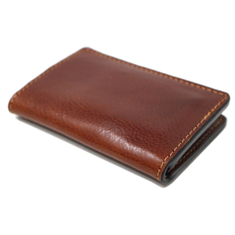 Men's Vertical Wallet Slim Minimalist Bi-fold Billfold Card Wallet Floto Sono Made in America 7010 Vecchio image 8