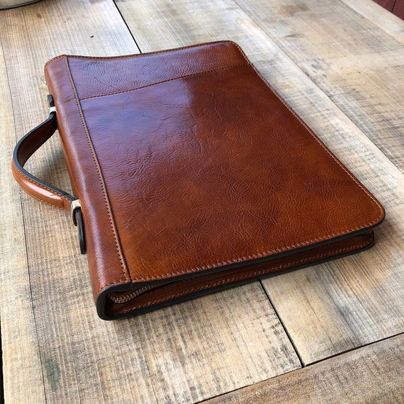 leather portfolio briefcase