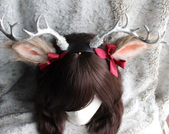 Silver Deer Antler Headband