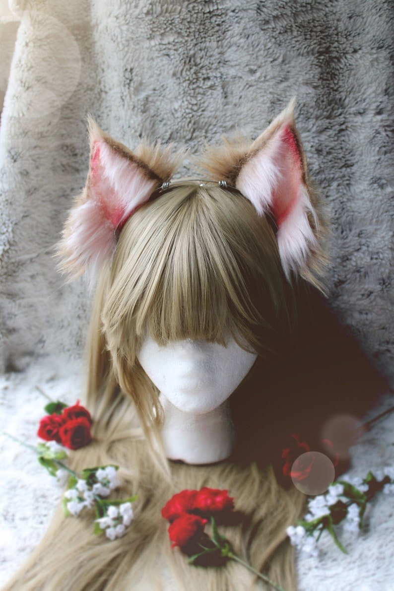 Cat Ear Headband Etsy Light Brown Cat Ears Headband Etsy