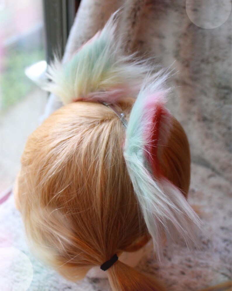 Pastel Rainbow Cat Ears Headband Etsy Pastel Rainbow Cat Ears Headband Etsy