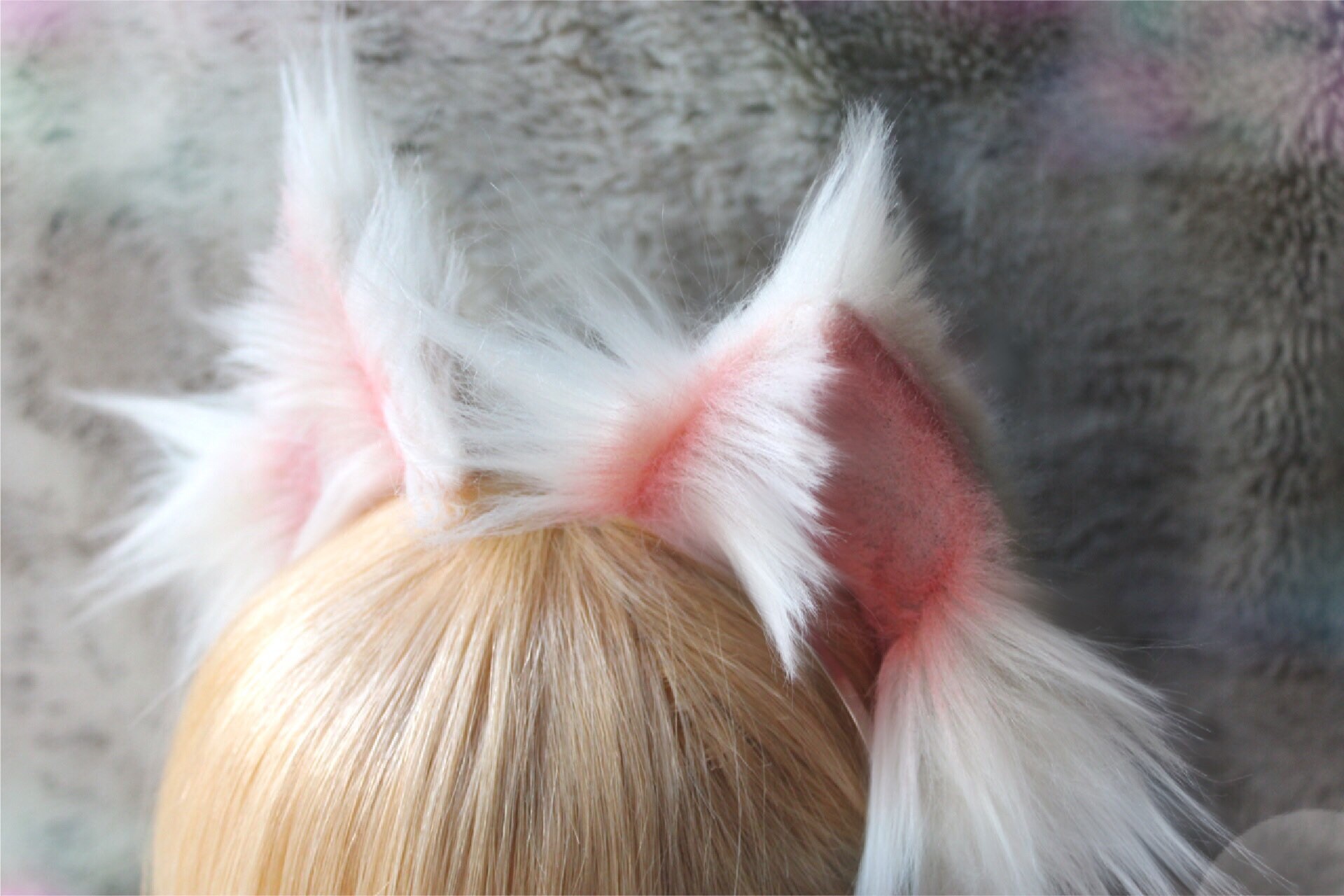 White Cat Ears Headband Etsy