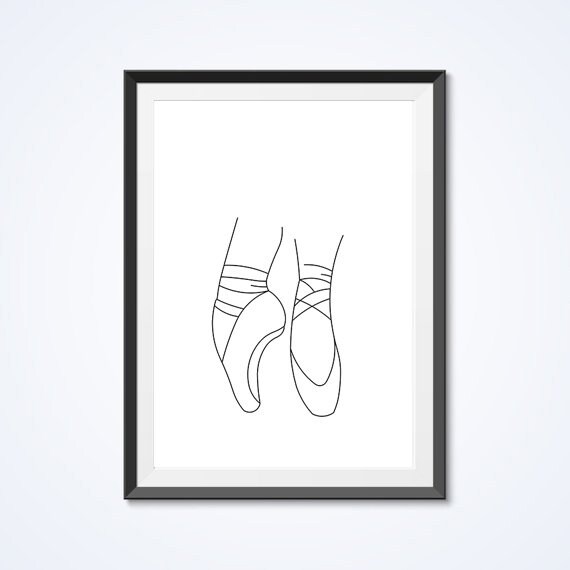 Pointe Shoe Art Ballet Watercolor Art Pointe Shoes Print | Etsy