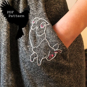 Bunny Rabbit Binky Embroidery Pattern...PDF Digital Download