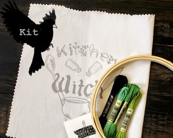 Kitchen Witch Embroidery Kit