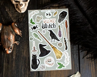 Village Witch Vinyl Waterproof Sticker Sheet