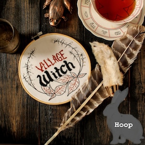 Village Witch Embroidery Hoop