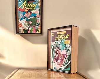 Fathers Day Gift Comic Book Frame: Wall Mountable Display & Storage Box Christmas Gift