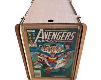 Comic Book Storage & Display Box Plus Vintage Avengers Comic Book #302 Super Nova Saga - Great Gift for an Avengers Fan or Comic Collector