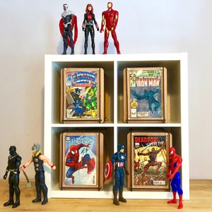 Comic Book Storage & Display Box Display/Store Comics in an Eco Friendly, Sustainable Wood Storage Box with Lid image 4