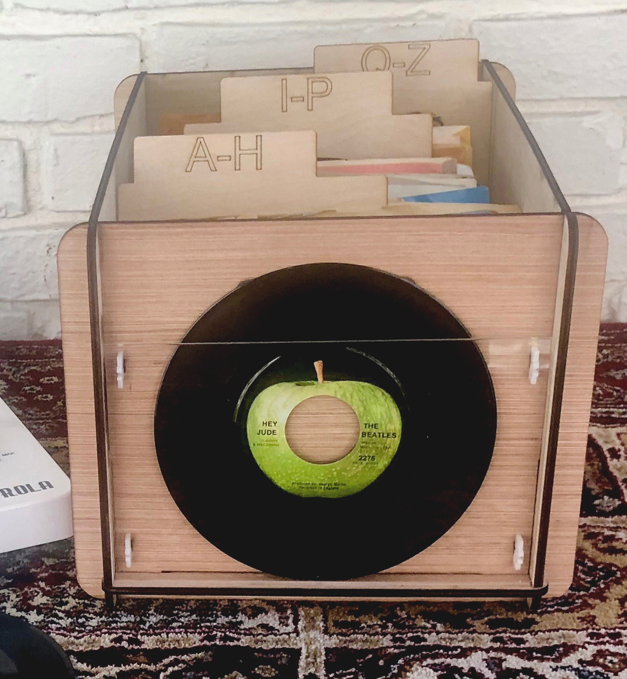 1 CheckOutStore Black 7 Vinyl Record 45 RPM Storage Box