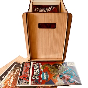 Romany House Wood Comic Book-opbergdoos: stapelbaar en opvouwbaar