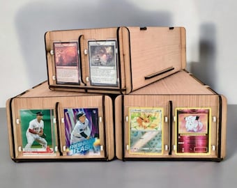 Wood Card Deck Box: Display Frames & Dividers - Set of 3