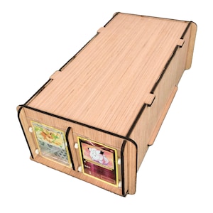 Aufbewahrungsbox für Sammelkarten mit Displayrahmen + Trennwänden - Anzeigen, Organisieren und Aufbewahren von Spielkarten und CCG-TCG-Karten