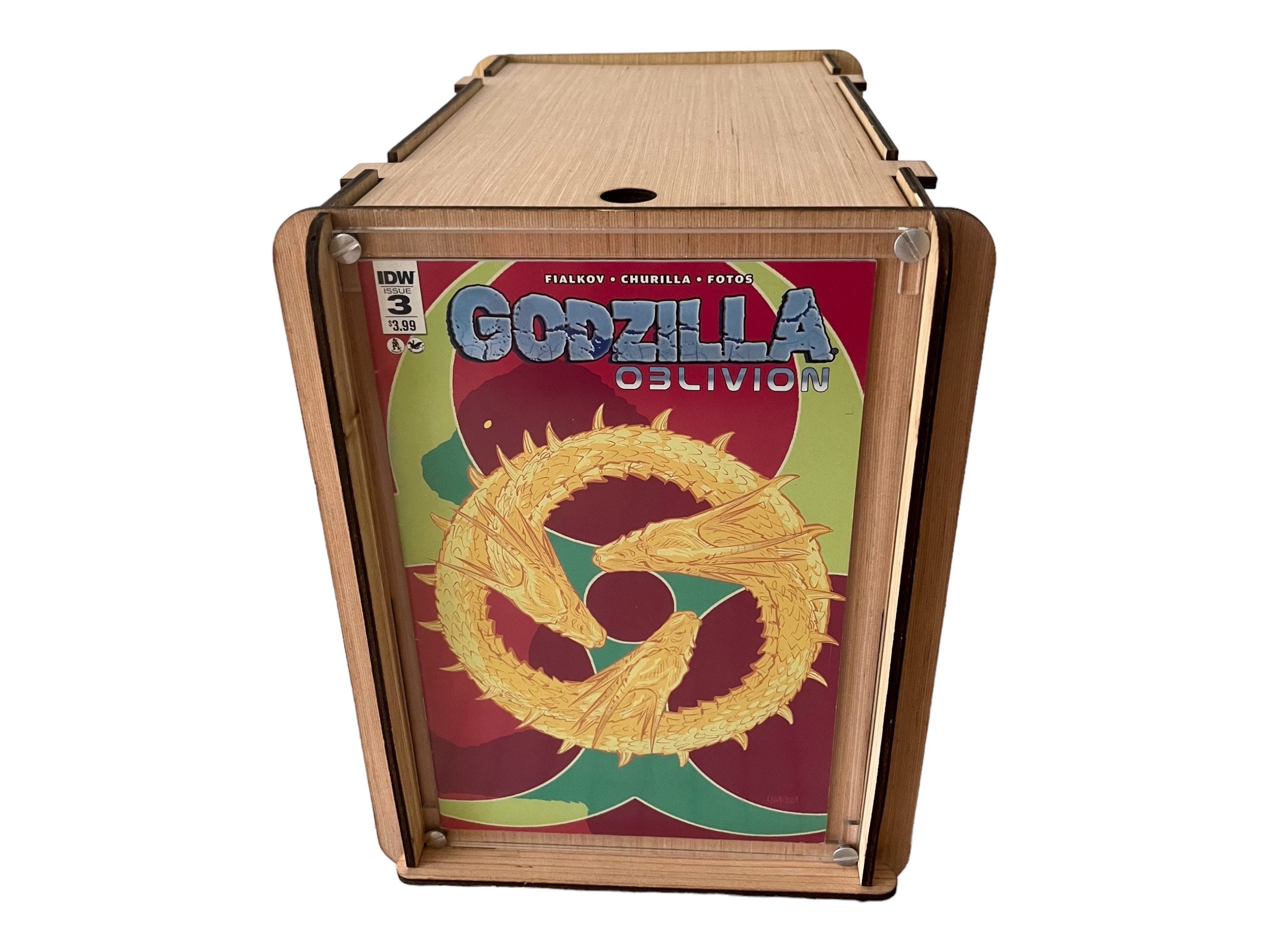 【新品】ゴジラ GODZILLA 収納ボックス 3個セット Godzilla Comic Book Gift Set: Wood Short Box With IDW Oblivion #3