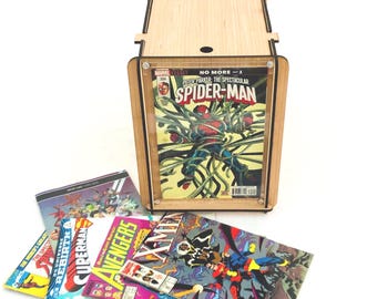 Comic Book Storage Short Box with Acrylic Display