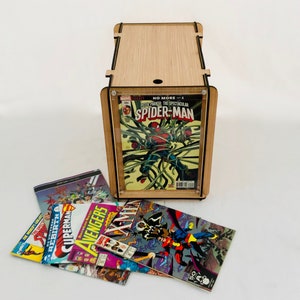 Comic Book Storage & Display Box Display/Store Comics in an Eco Friendly, Sustainable Wood Storage Box with Lid image 7