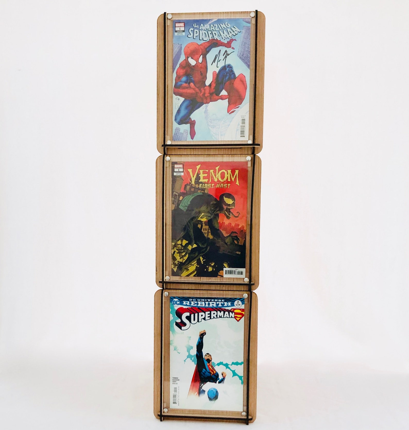 Three Comic Book Storage Boxes Includes a Plexiglass End Etsy
