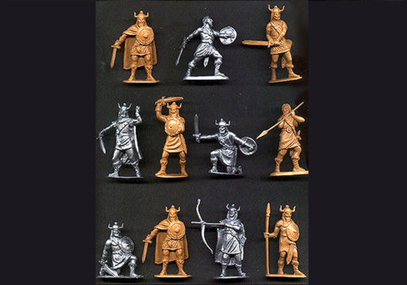 Jecsan VIKINGS in 60mm 11 Plastic Toy Soldiers New Mint Etsy