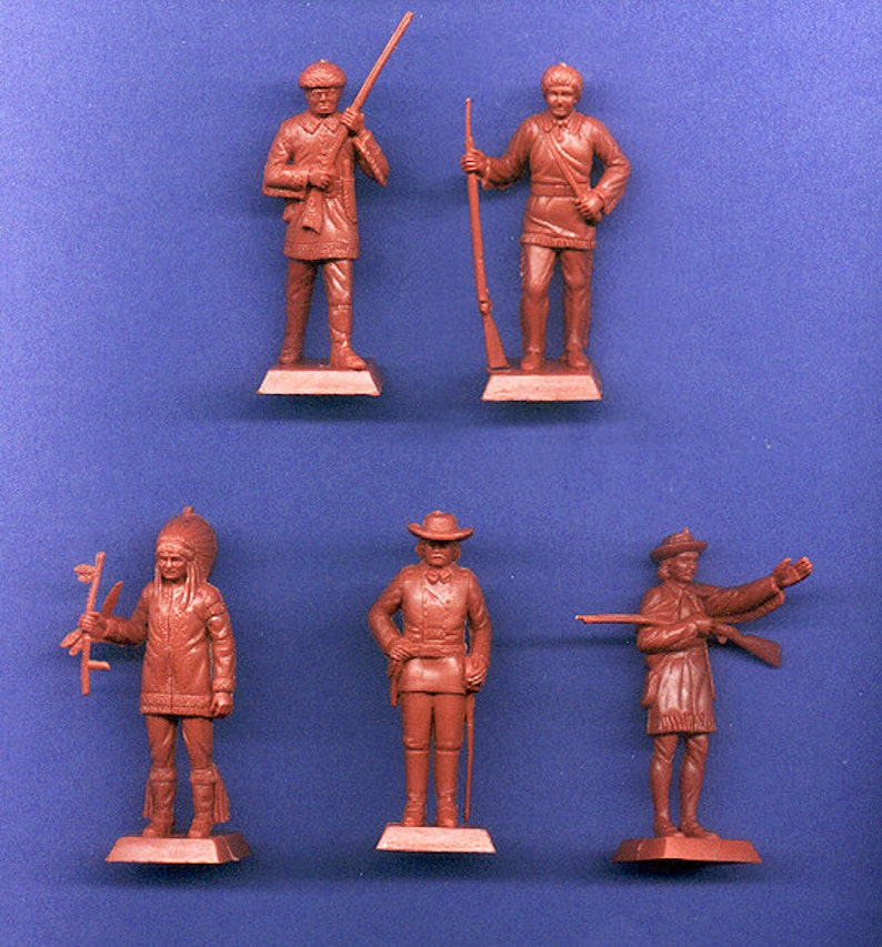 MARX Toy Soldiers 5 Western Heroes Toy Soldiers 1990s Etsy