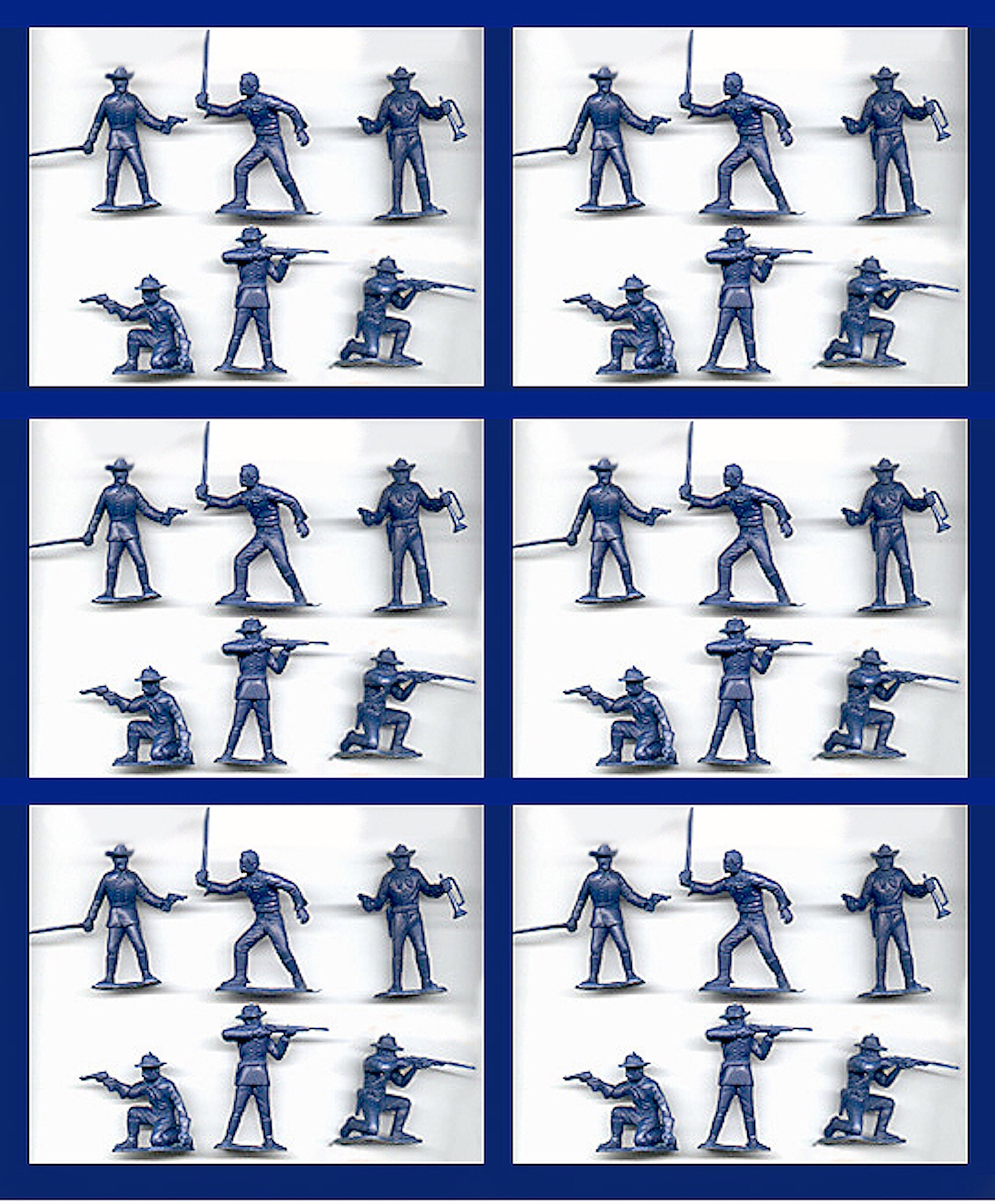 MARX 7TH Cavalry 36 Toy Soldiers in 30mm Reissued in Blue Etsy Canada