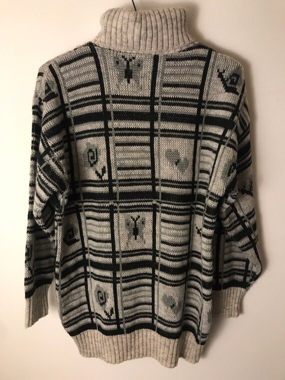 Vintage Turtleneck Sweater Shades of Grey Women’s… - image 6