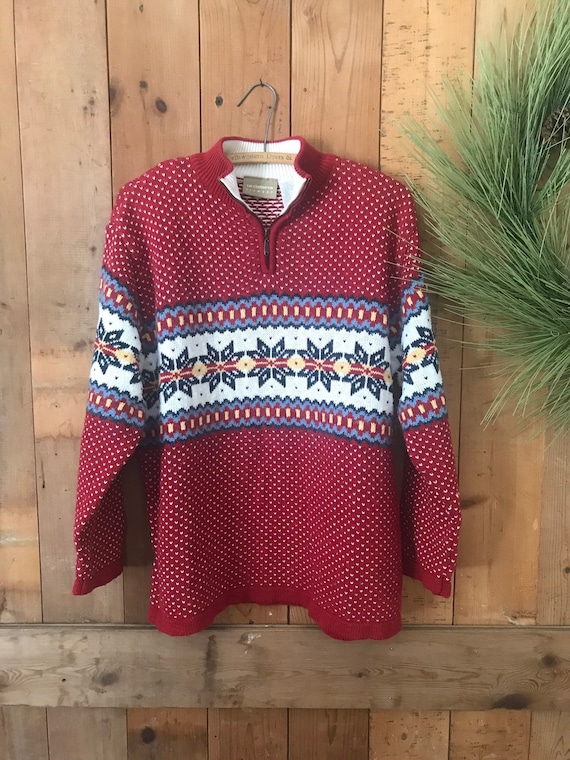 Vintage Ski Skate Sweater by Liz Claiborne Chunky… - image 1