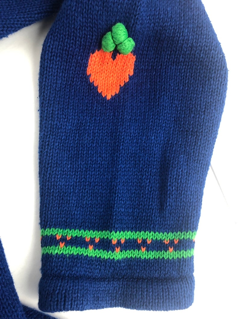 Vintage Easter Bunny Carrot Sweater Hong Kong Large The Quacker Factory