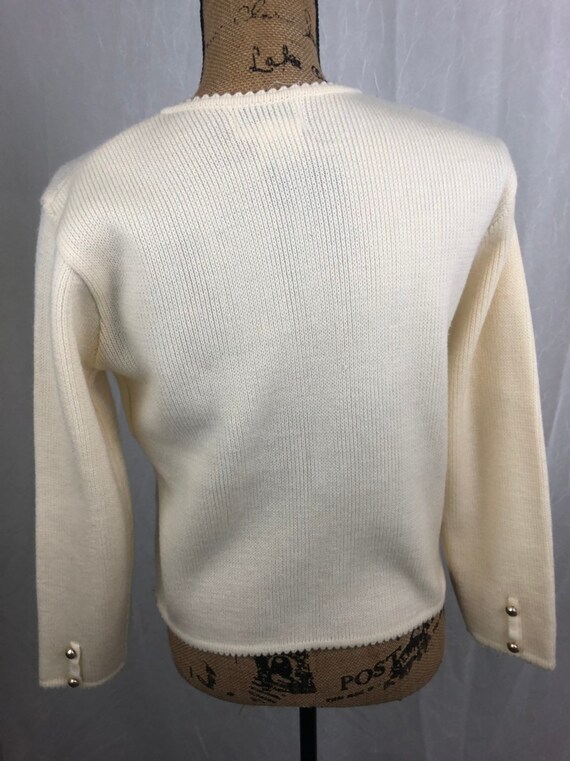 Vintage tight Knit Cardigan Button Down Sweater W… - image 2