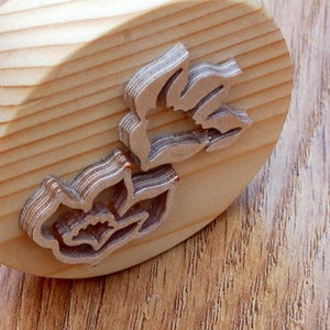 Timbro artigianale di legno per terracotta, sapone, tessuto, polymer clay, pelle, sughero, carta, scrapbook Calendule positivo negativo