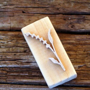 Timbro artigianale intaglio legno per tessuto, argilla, pasta polimerica, carta, sapone