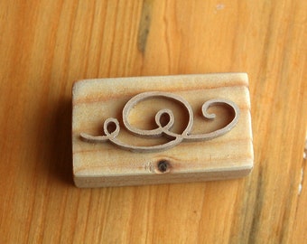 Birch wood carving artisan stamp, Ghirigoro decoration