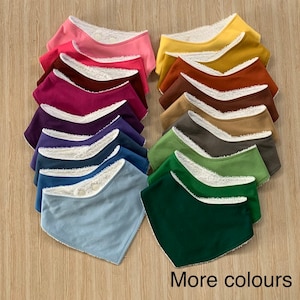 Plain colour bandana BULK DEAL buy 5 save 15%, buy 10+ save 20 percent cotton bibs with towelling  49 colours Australian made