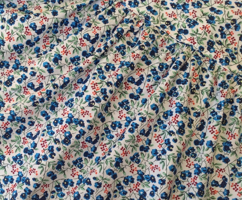 Size 12 months dress blue floral cotton baby dress baby girl gift ideas gifts 12 month baby girl