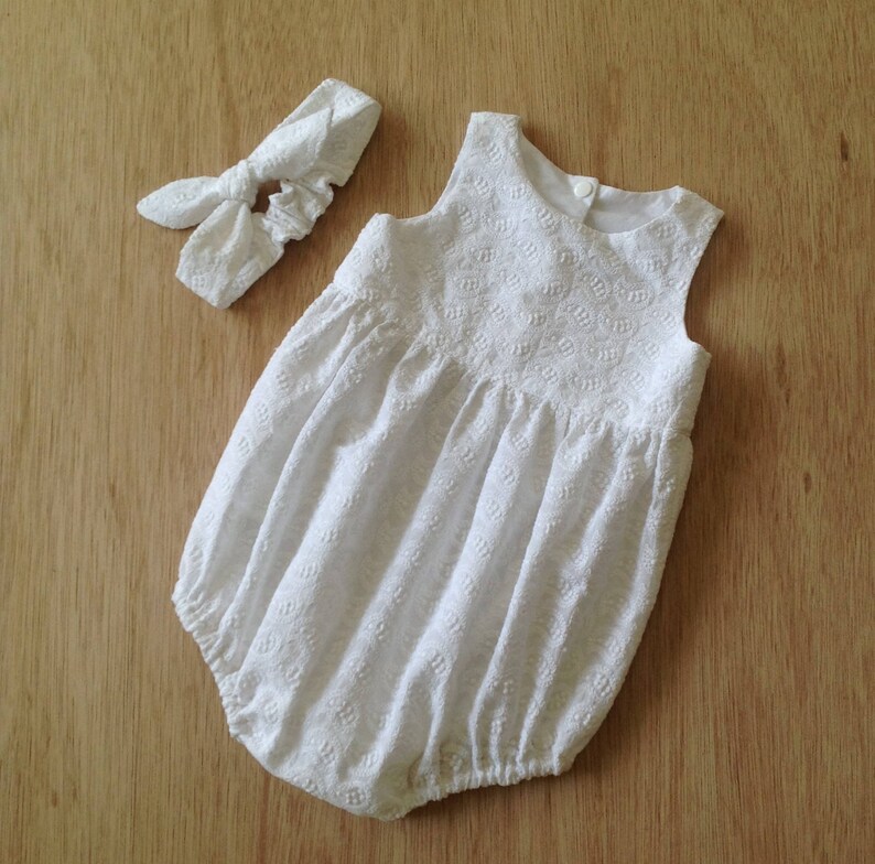 white bubble romper