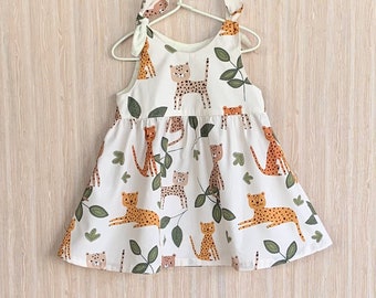 Safari birthday dress baby and girl, Australian made up to size 5T