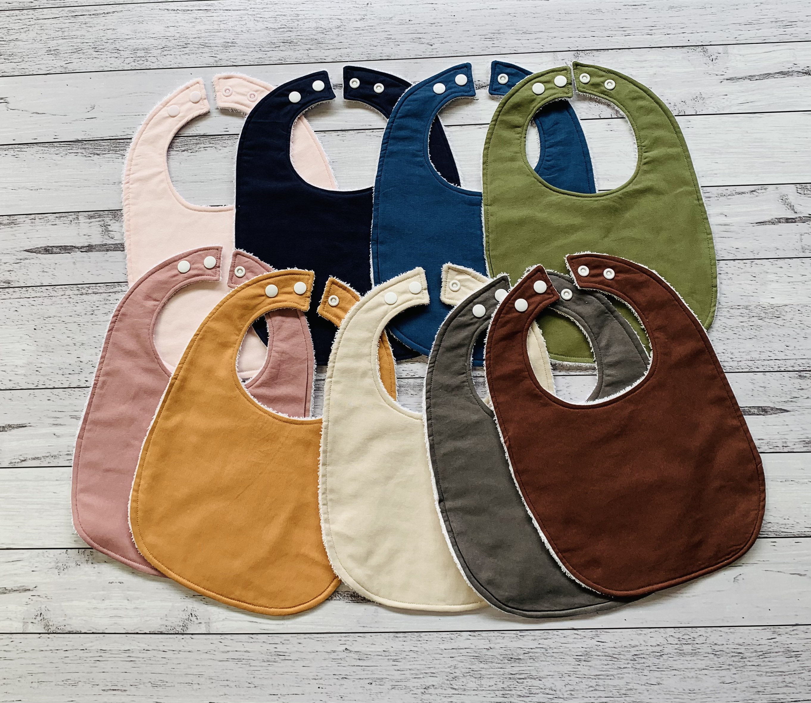 Plain cotton bibs large buy 5 get 15 off 38 colours Etsy