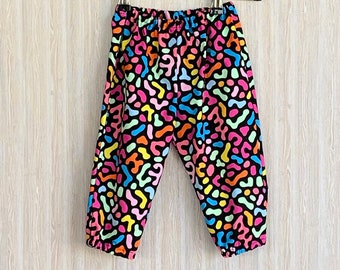 Long pants for Baby or toddler unisex in vibrant cotton duck fabric , Australian made pants