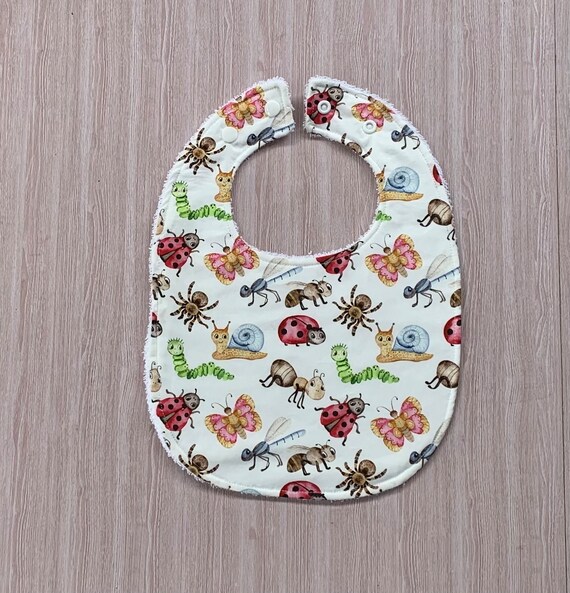 Snap bibs large style snaps and towelling Australian made