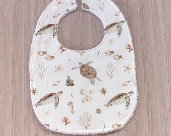 Adjustable unisex bib sea turtle digital print au