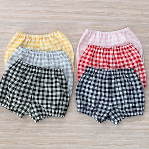 Gingham cotton baby boy girl bloomers to size 4, AUSTRALIAN MADE