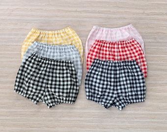 Gingham cotton baby boy girl bloomers to size 4, AUSTRALIAN MADE