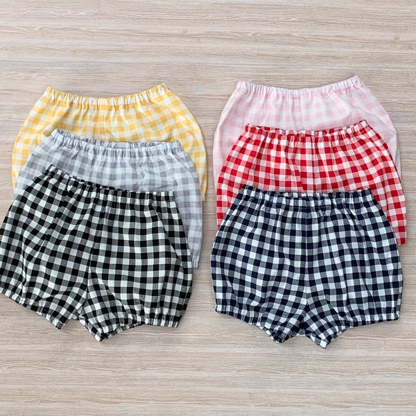 Gingham cotton baby boy girl bloomers to size 4, AUSTRALIAN MADE