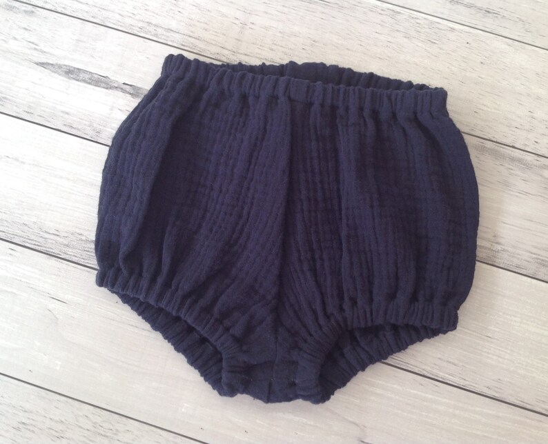 navy size 3 6 12 18 months muslin diaper covers Muslin baby clothes Double gauze diaper cover