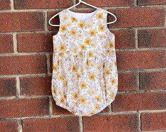 Cotton daisy playsuit baby girl, Made in Australia