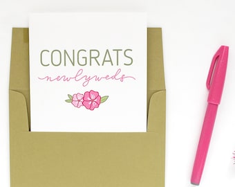 Carte de félicitations pour jeunes mariés pour mariage Carte de félicitations pour couple Carte de félicitations pour mariage Carte de félicitations pour jeunes mariés