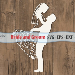 Bride and Groom SVG. Wedding Svg Eps Dxf Png. Vector Files Ideal for ...
