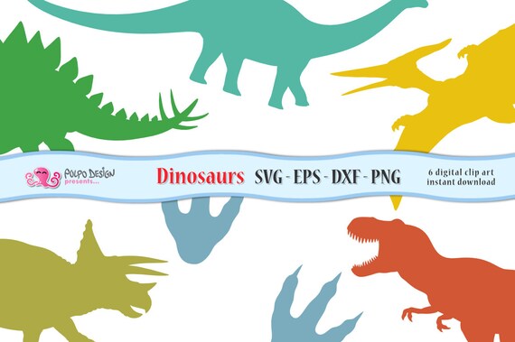 Download Dinosaur Svg Dinosaur Clip Art In Svg Eps Dxf Png Vector Files Ideal For Cutting Machines Such As Silhouette Studio Cameo Cricut Scanncut By Polpo Design Catch My Party