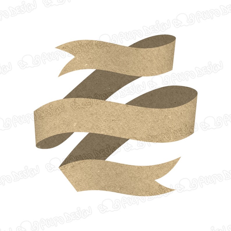 Kraft Paper Banners Clipart. Commercial & Personal Use. Etsy