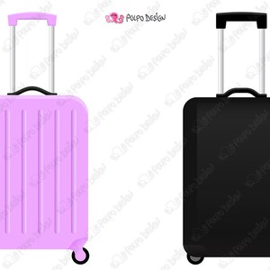 Puede incluir: Dos maletas, una rosa y otra negra, con asas retr&aacute;ctiles y ruedas. Ambas maletas tienen un dise&ntilde;o texturizado y estriado.